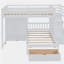 Lit superposé double avec garde-robe, tiroirs, blanc-121069925