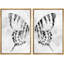 Noir et blanc papillon monarque aile insecte nature sauvage art moderne rustique relax apaisant 2 pièces-98109985-98109987