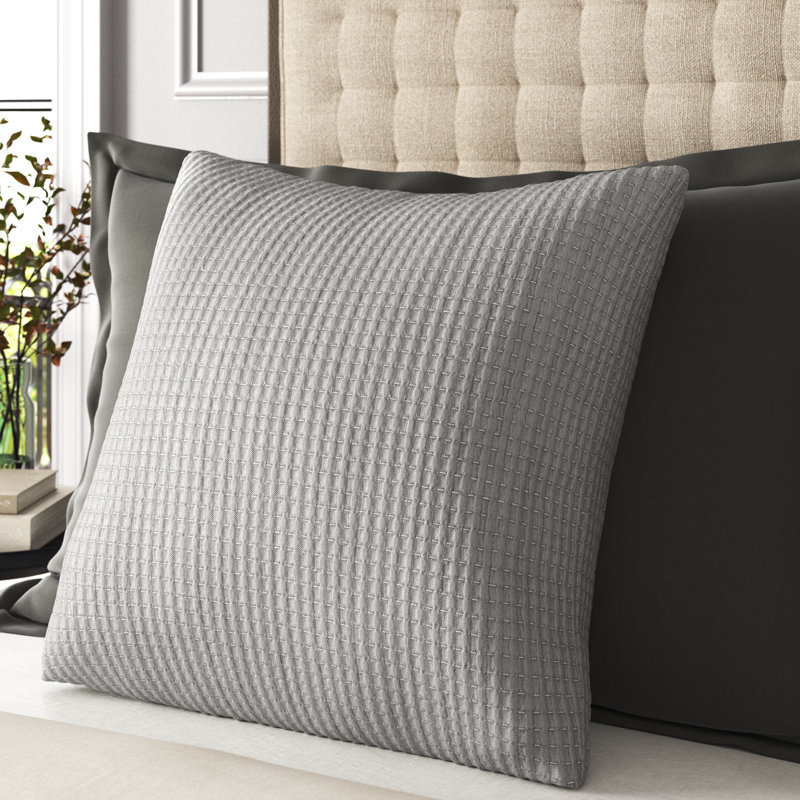Maybell 100% Cotton Envelope Sham, Euro, Ash