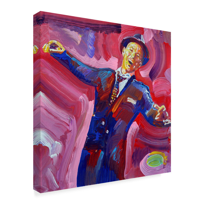 « frank sinatra », reproduction sur toile tendue, H 35 po x l 35 po x P 2 po