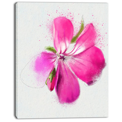 « full fleuri rose fleur aquarelle », reproduction d’art sur toile tendue