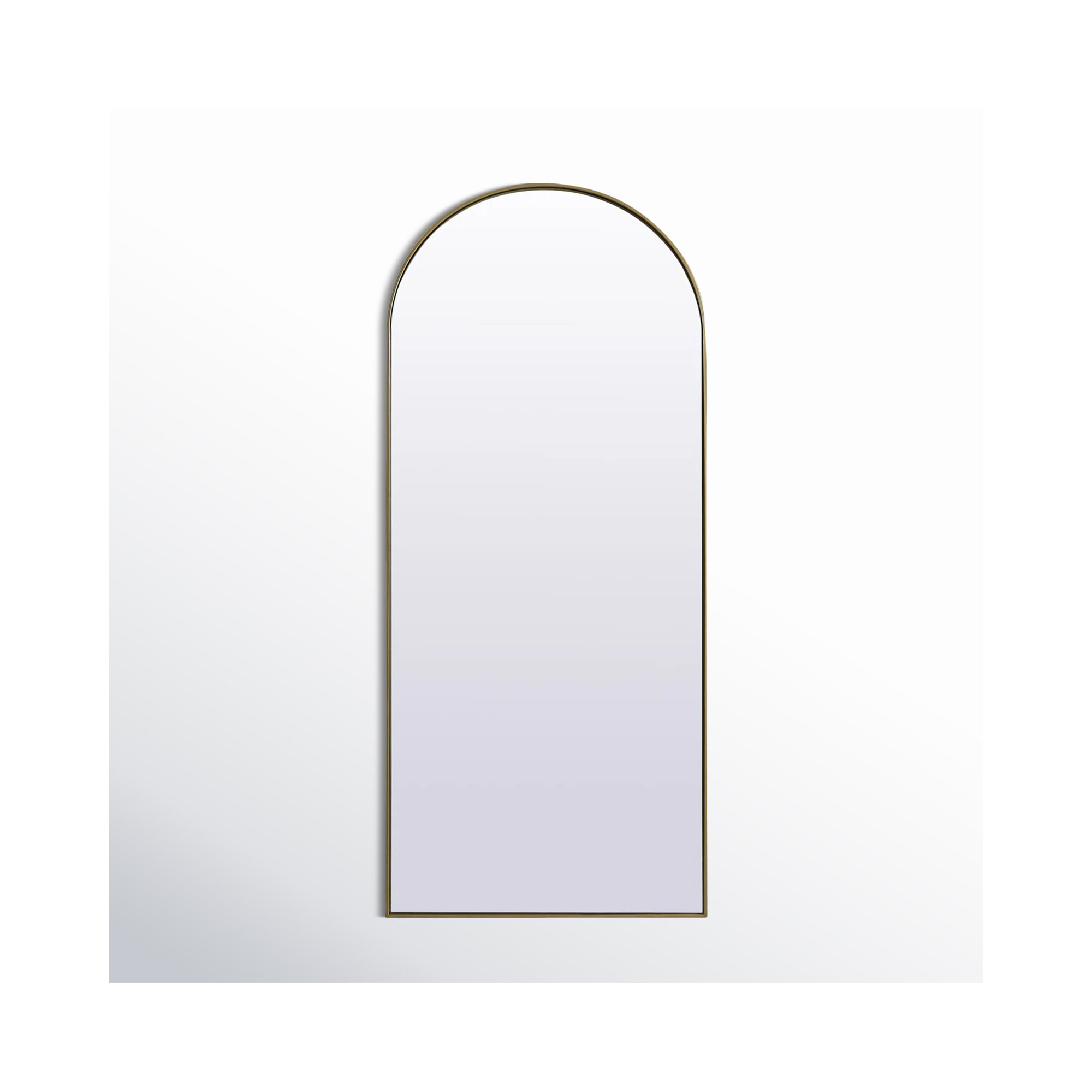 Sabine Metal Arch Wall Mirror, Brass, 76" x 32"