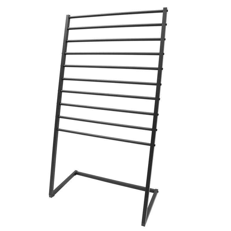 Présentoir autoportant en métal, Noir, noir, noir, noir, H 57,09 po x l 31,5 po x P 15,75 po