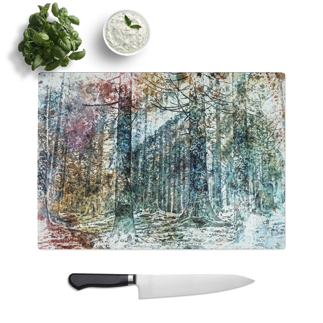 Tempered Glass Forest Chopping Board