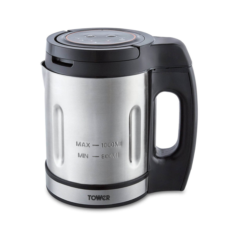 Tower Stainless Steel Soup & Smoothie Maker with LED Control Panel, 1L