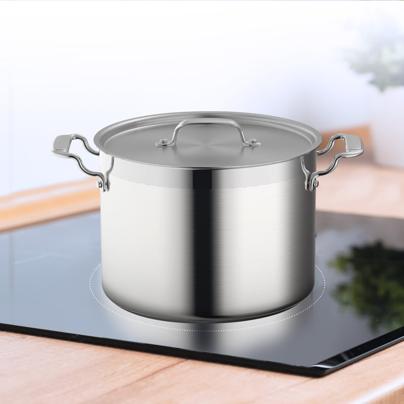 NutriChef Stainless Steel Stock Pot, 12