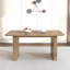 Table de salle à manger moderne pour 6 à 10 personnes, table de cuisine en bois avec double piédestal robuste, table de salle à manger en bois pour la salle à manger