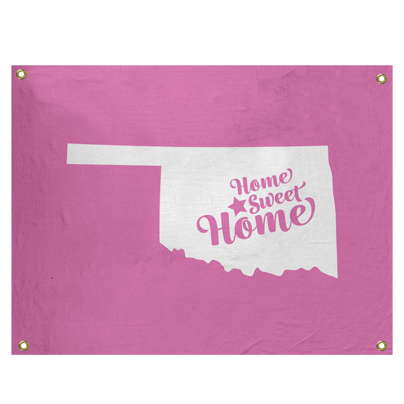 Tapisserie murale oklahoma de ville pour la maison, H 26 po x l 36 po, Rose