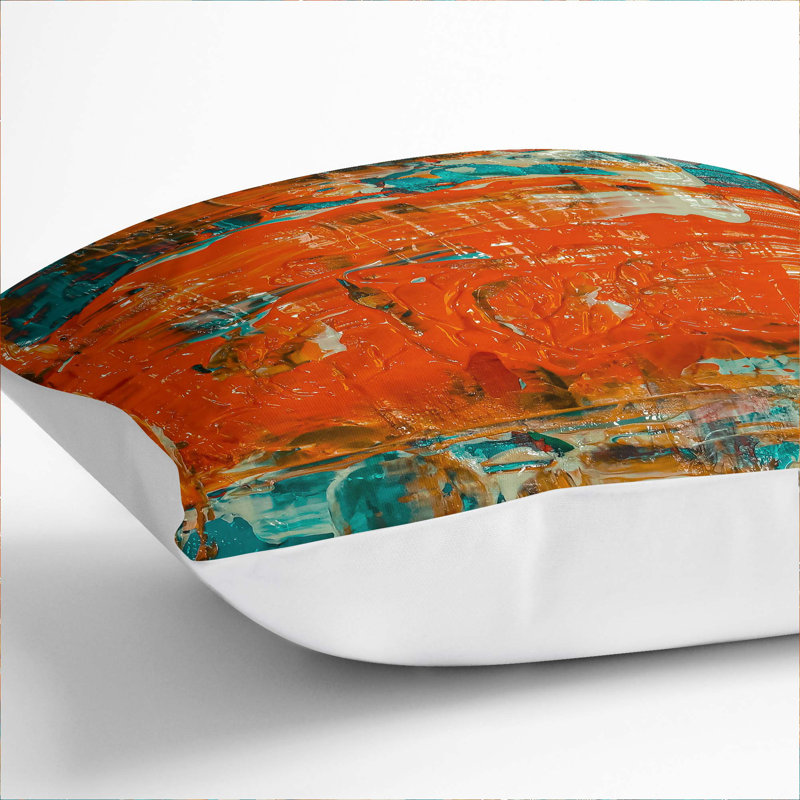 Abstract Square Throw Cushion, White, 40 x 40 cm