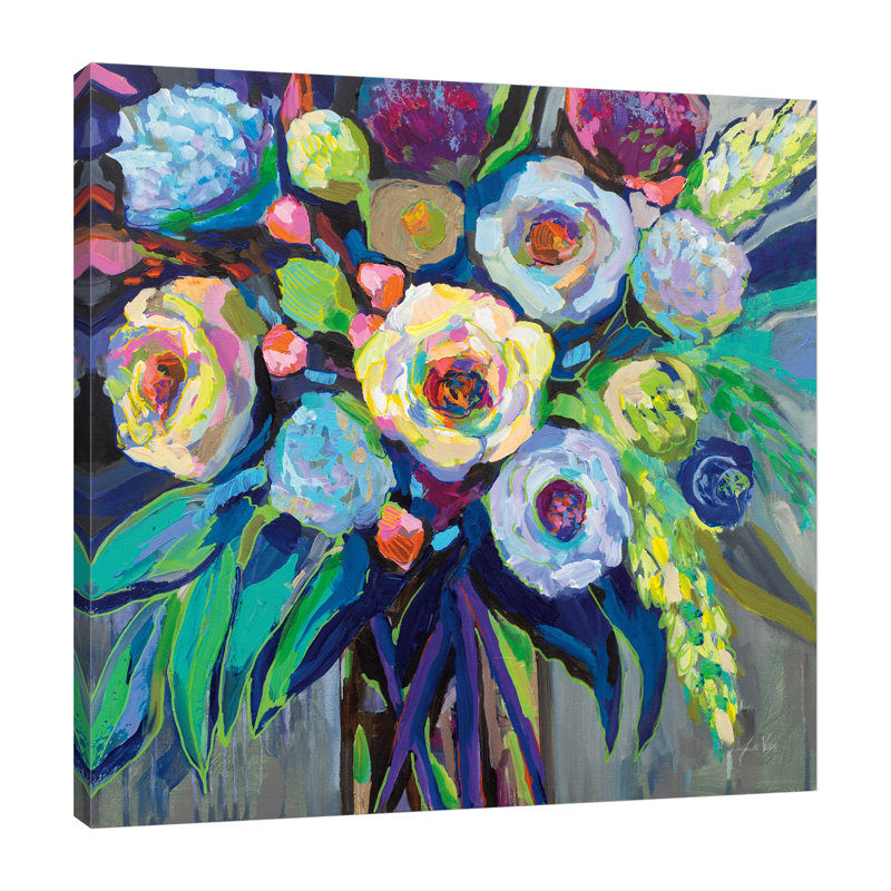 «Nighttime» par Jeanette Vertentes - peinture sur toile tendue, H 48 po x l 48 po x P 1,5 po