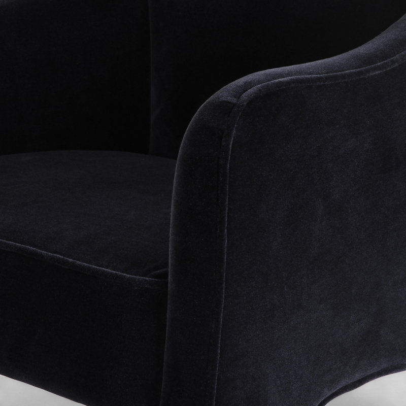 Sully Chair in Surrey Moss, Monte Navy Velvet
