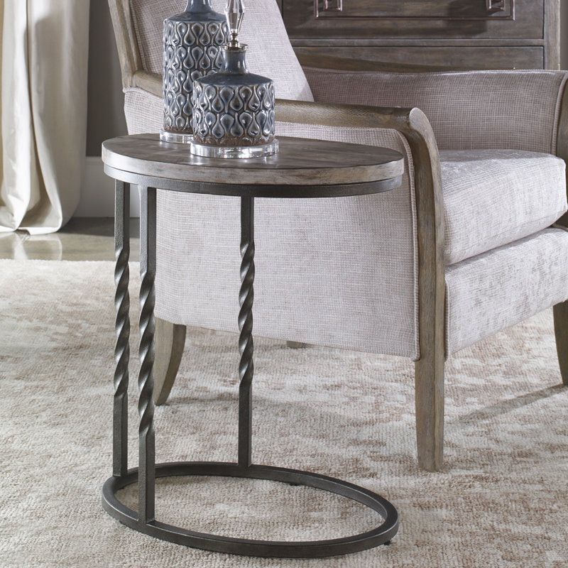 Solid Wood Top End Table