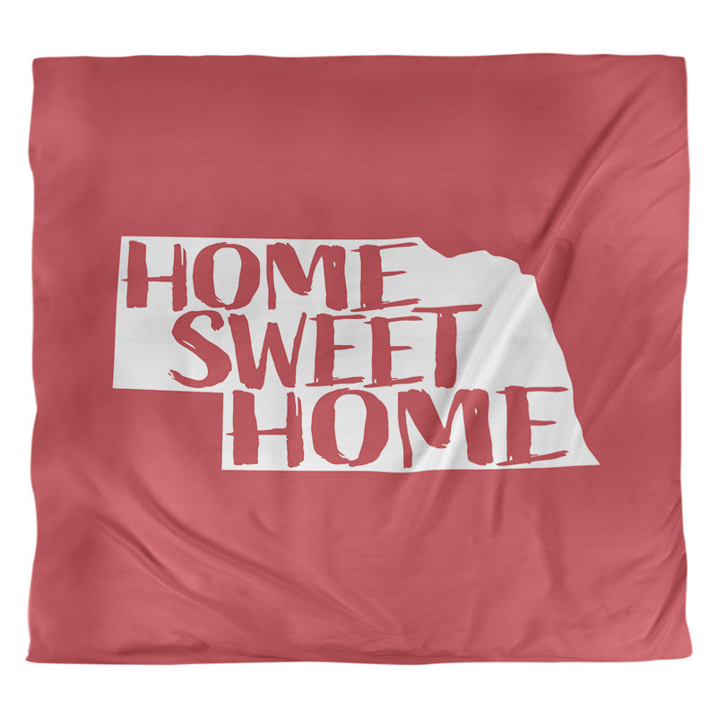 Housse de couette nebraska doux, Housse de couette pour grand lit, Rouge, Microfibre