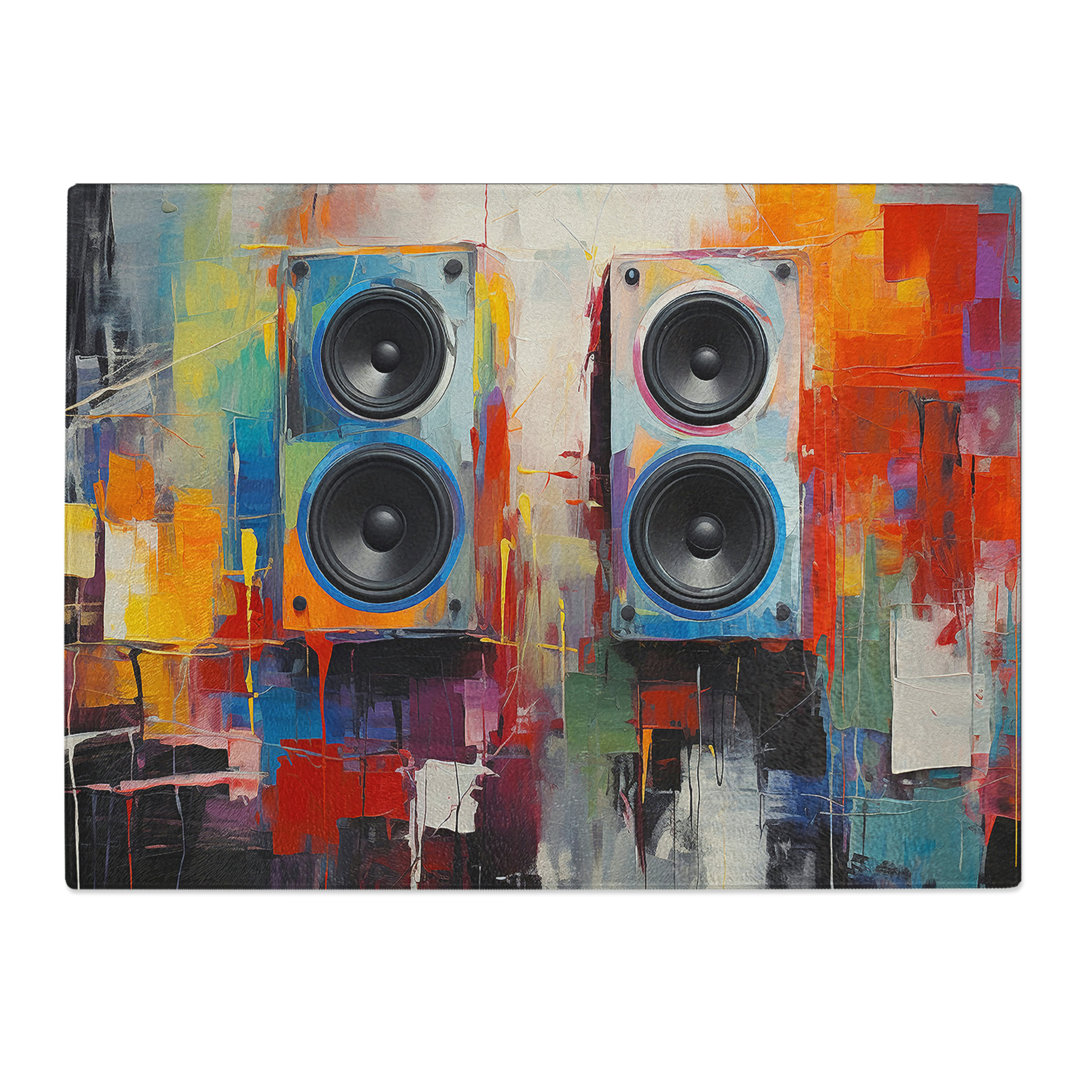 Speakers Gestural  Glass Chopping Board
