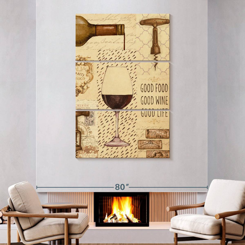 Yarlin Wine Glass Collage, 74" H x 48" W