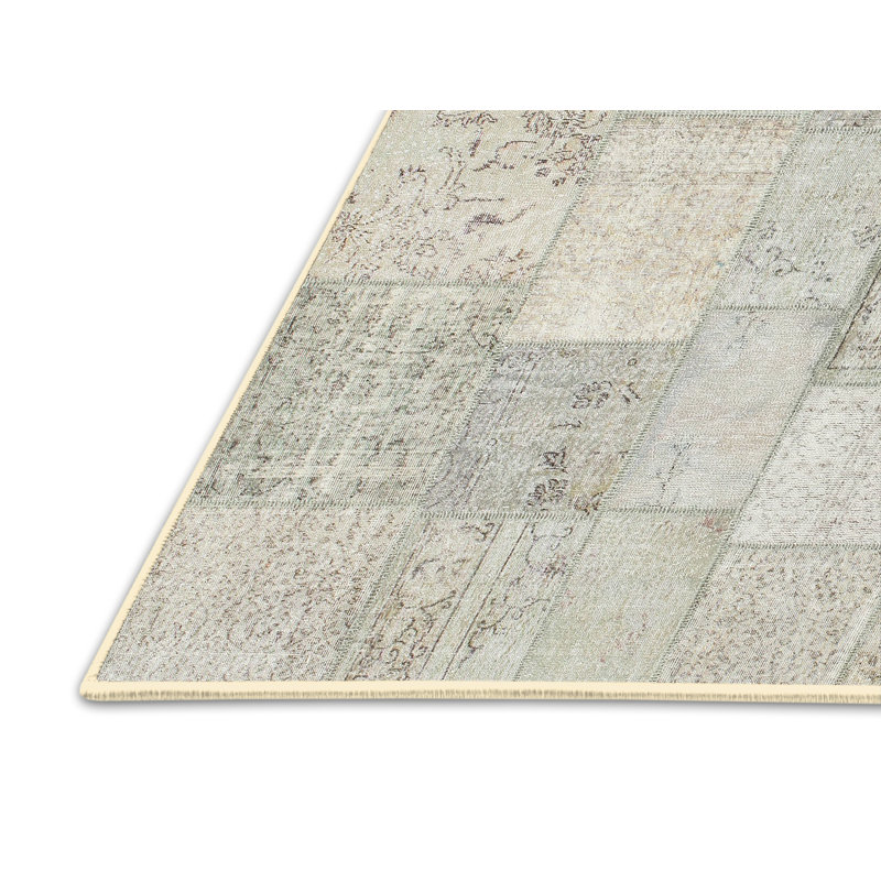 Tapis gris zone contemporaine Thinh, Rectangle 5 pi x 7 pi