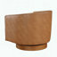 Chaise pivotante demi-tonneau en similicuir Maisy