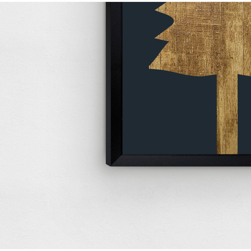 «Wooden Trees», reproduction, H 12 po x l 12 po x P 0,5 po, Encadré