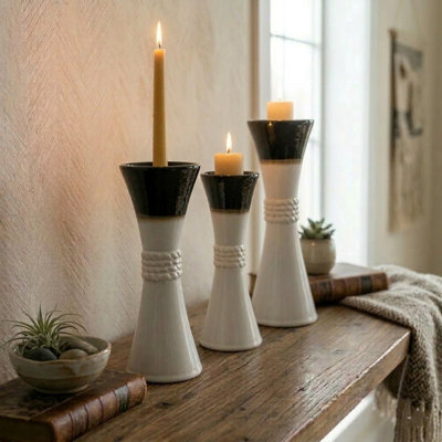 Bouck 12'' H Ceramic Tabletop Candlestick