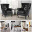 Fauteuil à oreilles 24 po en similicuir-1847610319