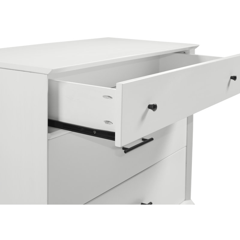 Ashlie 3 Drawer 36" W Wood Dresser, White