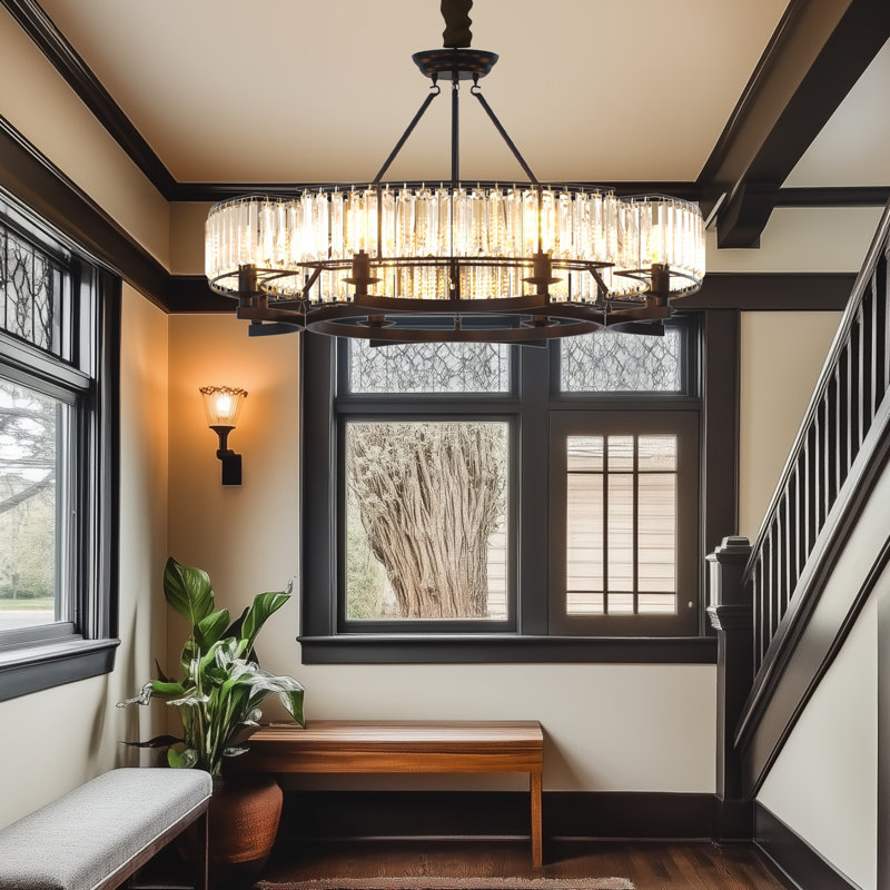 Chandelier, 8 Lights, 1650 Lumens