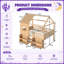 Lit mezzanine avec escalier de rangement AVELOR Playhouse, lit amusant pour enfants avec support à lattes, aucun sommier nécessaire-620506741-620506742