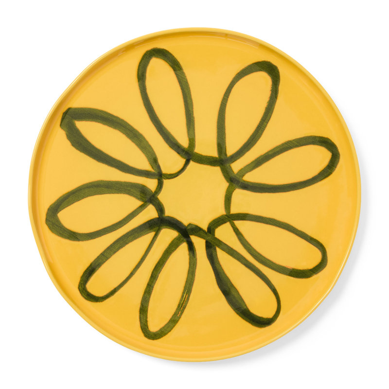 Amalfi Service Charger Plate - Lime - 12.6", Mustard
