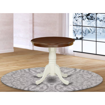 Eden Dining Room Table - a Round kitchen Table Top with Pedestal Base, Mahogany