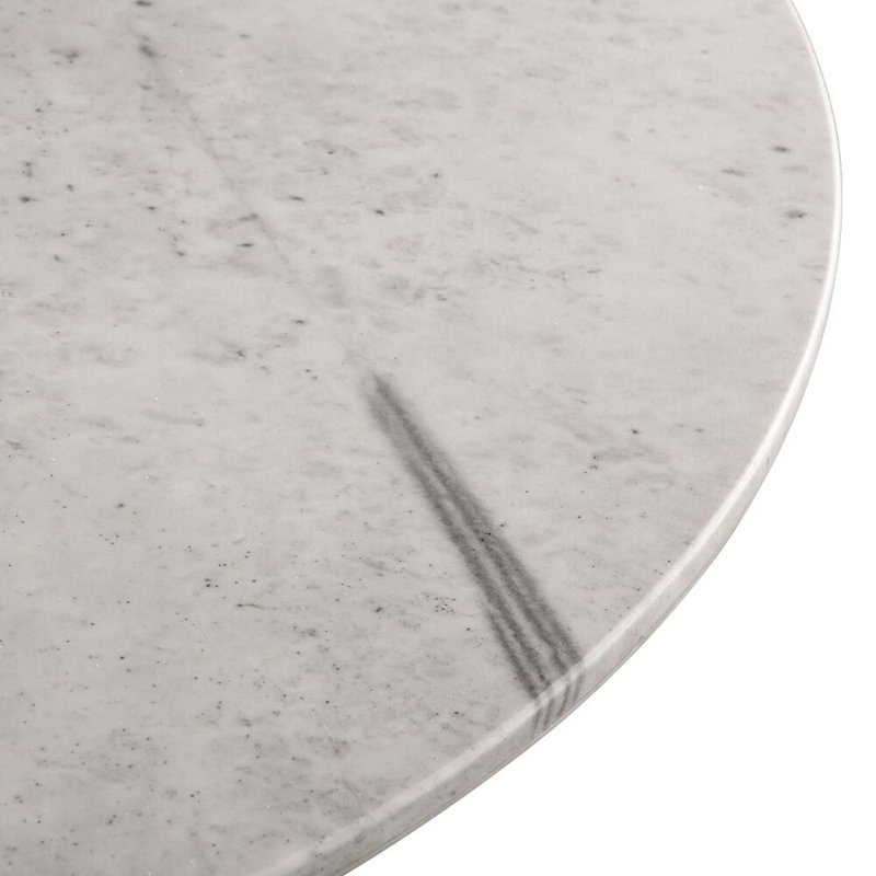 Palm Springs Round Marble Dining Table, White