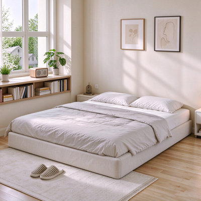 Sommier tapissier en métal 9 po avec housse en tissu