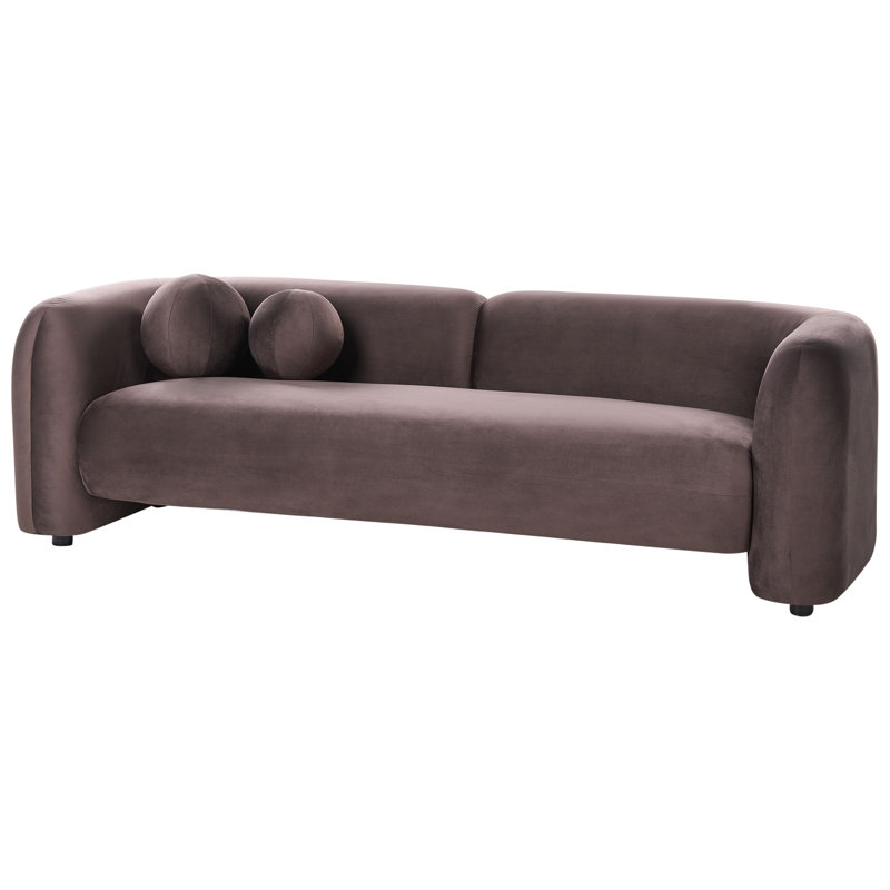 Subesh Sofa 3 Seater Subesh Velvet Dark Brown, Dark Brown Velvet
