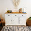 Buffet 52 "en pin massif avec 3 portes, 3 tiroirs et tablette réglable-97091313