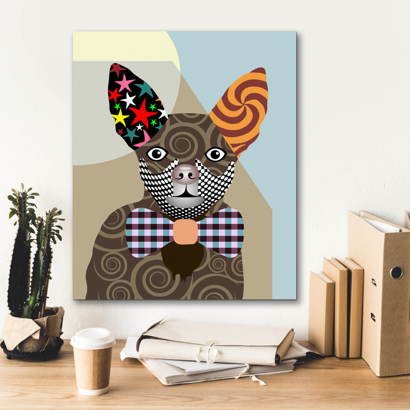 " Chihuahua Dog " by Lanre Adefioyue, 24" H x 20" W x 0.75" D