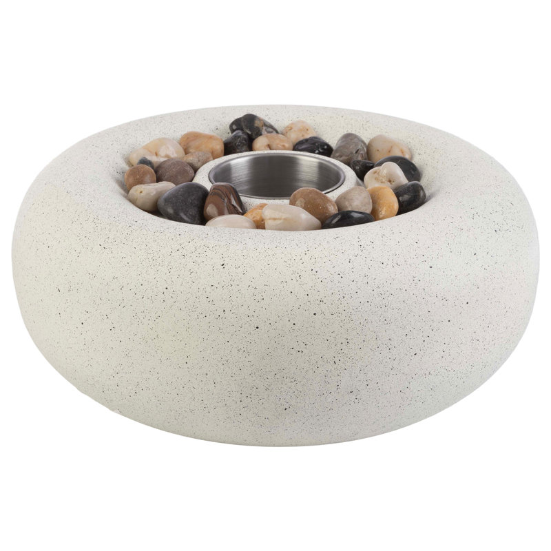 Akylah Tabletop Fire Pit - Bioethanol or Rubbing Alcohol Smokeless Firepit with Ceramic Wool and Extinguisher - Indoor and Outdoor Fire Pits by Pure Garden