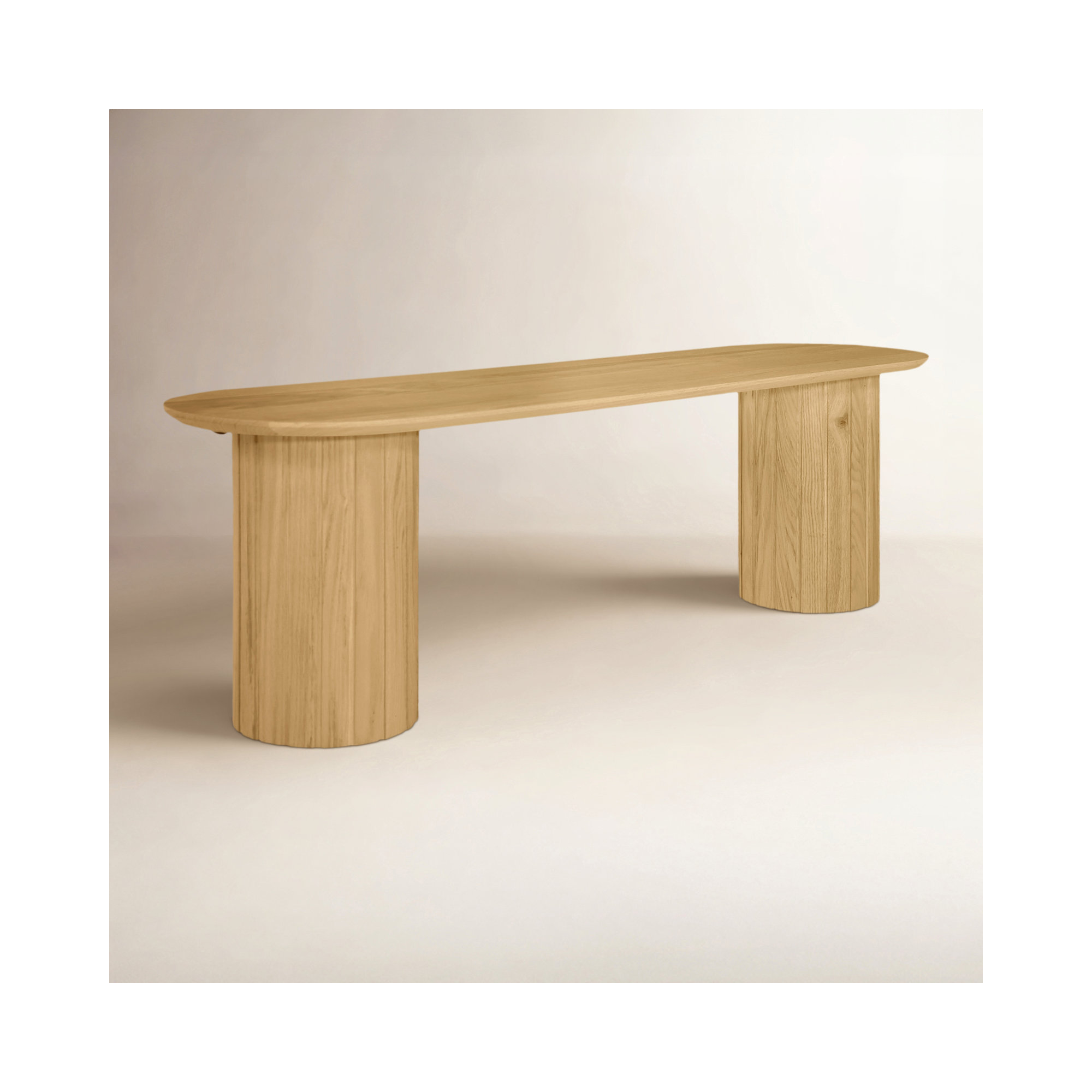 Daley Solid Wood Bench, Natural