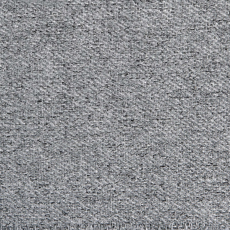 Bailey Mid-Century Modern Woven Polyester Blend Upholstered Wood Ottoman in Gray with Gold Legs, Gold, Gray