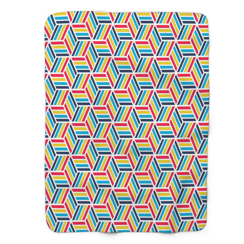 Motif vibrant - couverture de qualité supérieure 1 pièce, Grand lit