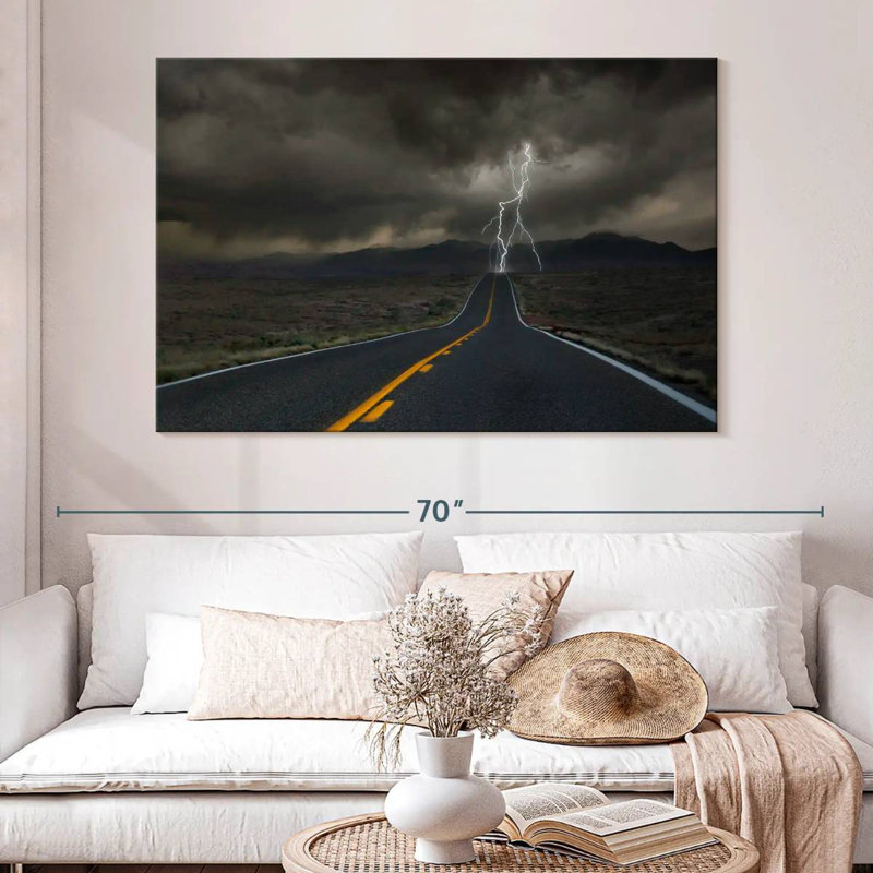 Alvord Highway Lightning Storm, 34" H x 51" W