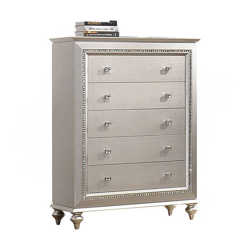 Commode à finition champagne