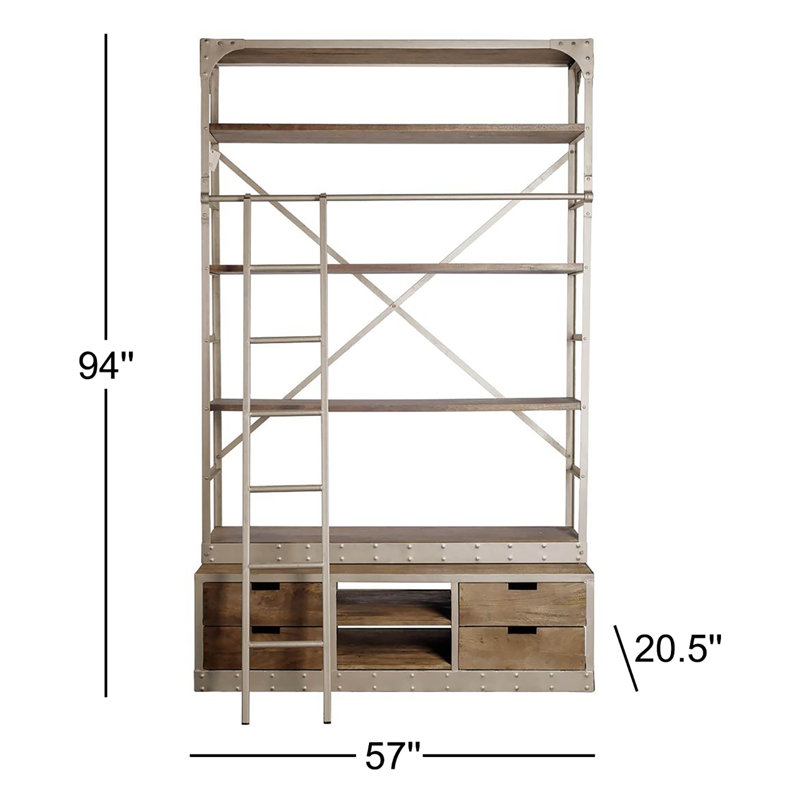 Brodie II 96" Accent Shelf, Gold