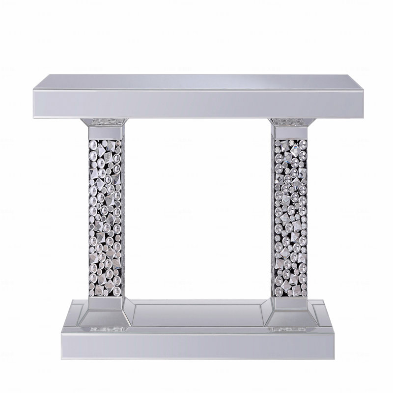 Console avec miroir et fausses pierres précieuses