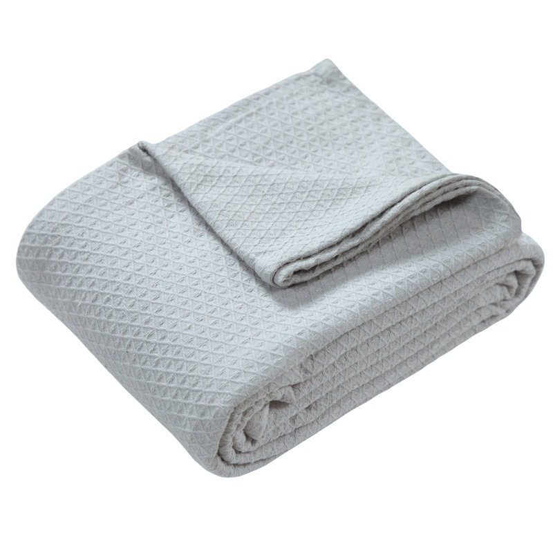 Casa Platino Hand Woven Throw Blanket, Silver, King