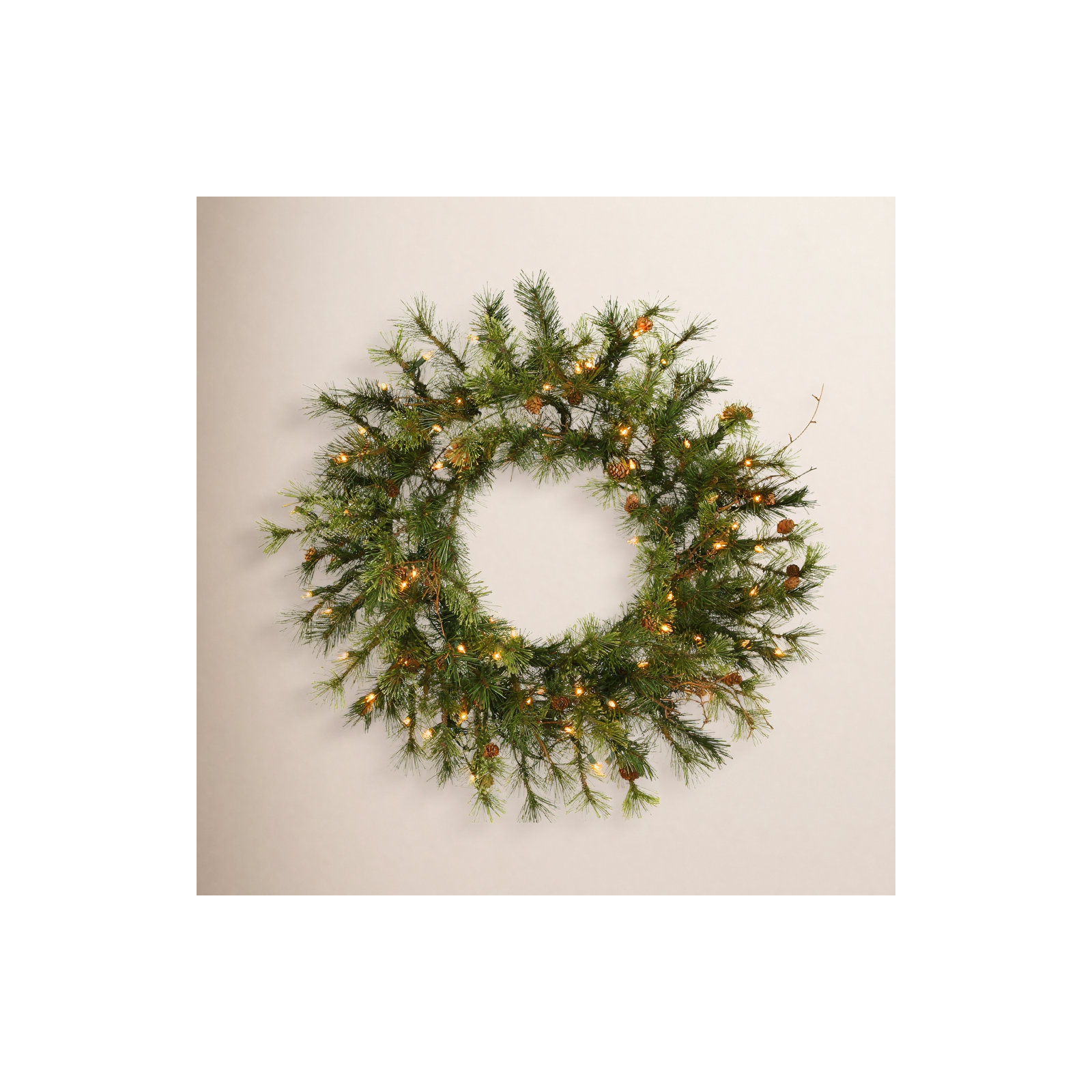 Galarza Artificial Country Pine Wreath, 60" W x 60" H x 3" D, Yes