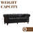 84.25'' Faux Leather Sofa With Rolled Arm-1787571319