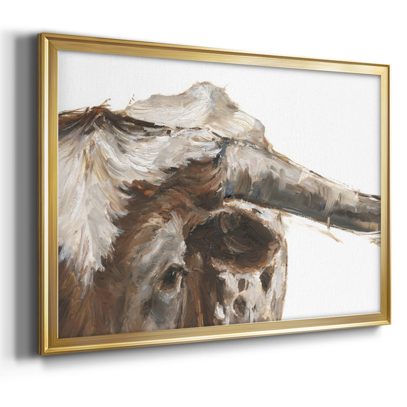 Steer Clear II, reproduction d'art sur toile, H 18 po x l 26 po x P 1,5 po, Or