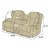 Reclining Loveseat, Leather Double Recliner Sofa With Side Pocket, zero clearance recliner  Loveseat Recliner For Living Room, RV, Home Theater-688662280