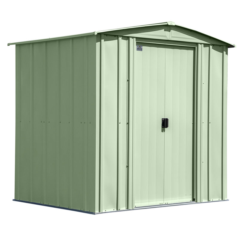 6 ft. x 5 ft. Sage Green Galvanized Steel Storage Shed