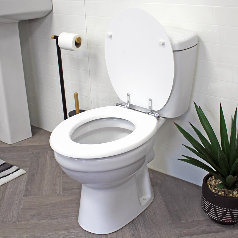 Bellfield Toilet Seat White/Chrome