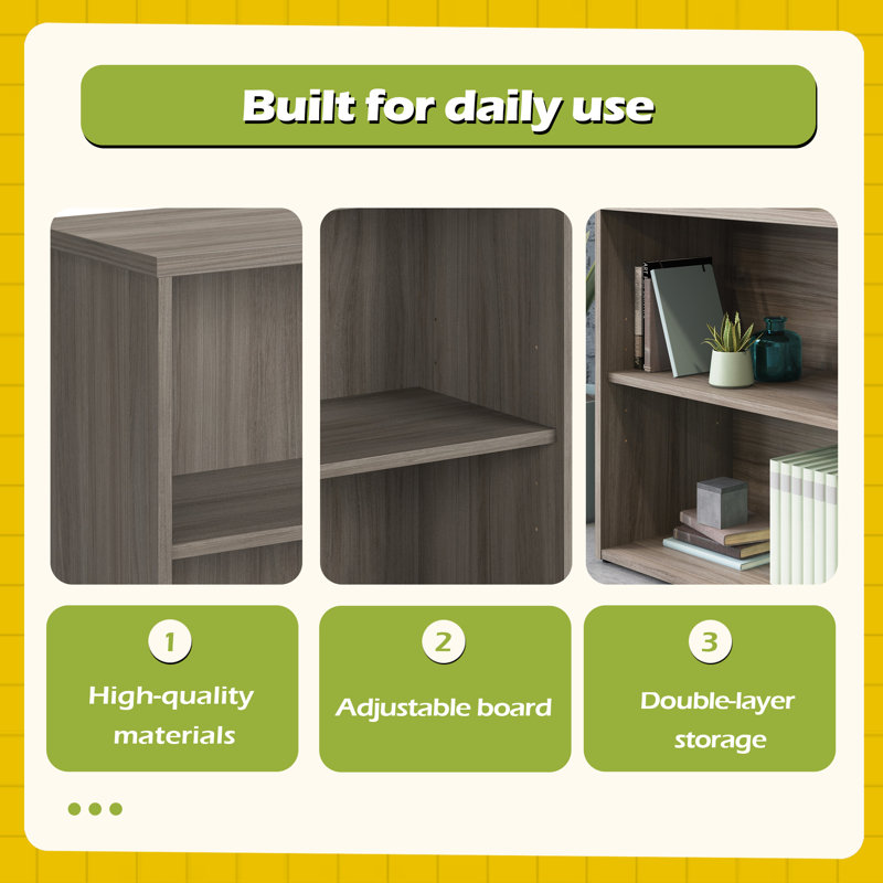 2-Shelf Bookcase, Brown